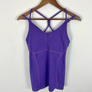 Athleta Empowerment Tank Top Strappy Purple Camisole Top Size S